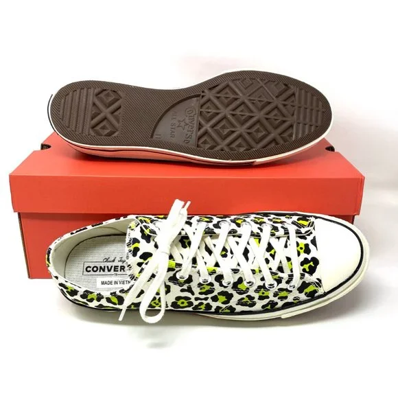 💖MEGA SALE💖Converse CHUCK 70 OX EGRET Black Leopard Print Low Men's 164410C - Picture 2 of 11